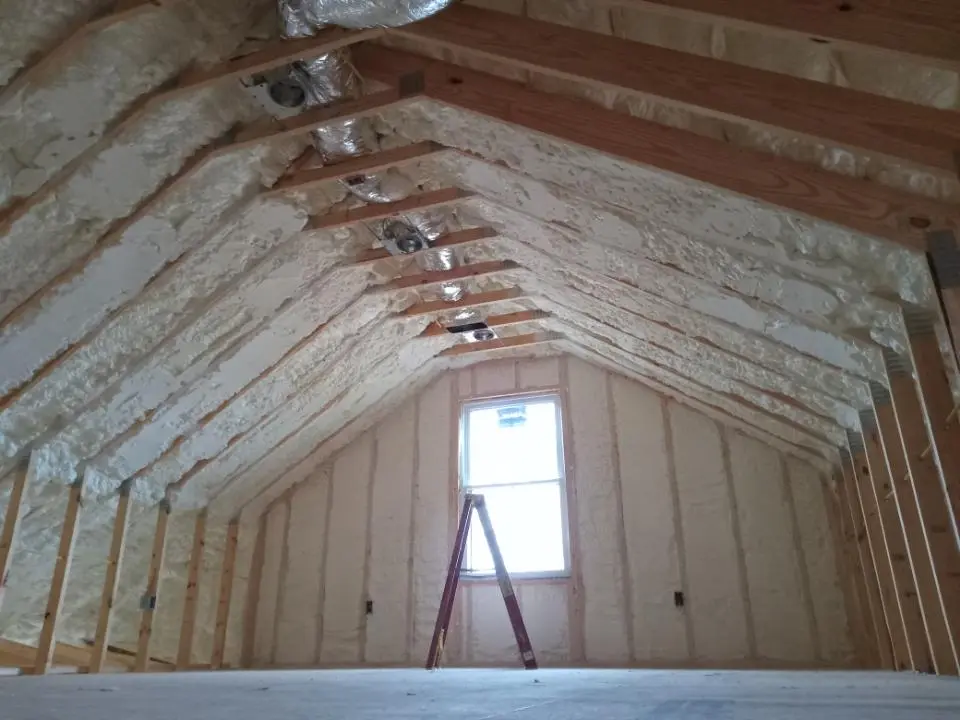 Spray foam roofing application for Crawl Space Insulation project in Adams
